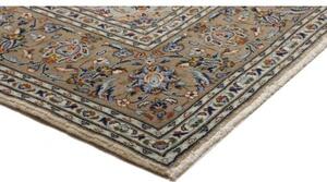 Tappeto Kashan Medaglione Floreale Beige Blu 203x310 Cm