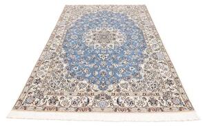 Tappeto Nain 9la Medaglione Floreale Blu Avorio 145x240 Cm