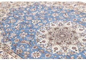 Tappeto Nain 9la Medaglione Floreale Blu Avorio 145x240 Cm