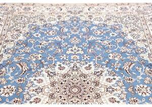 Tappeto Nain 9la Medaglione Floreale Azzurro Avorio 152x237 Cm