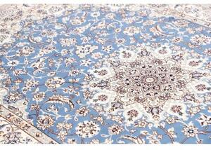 Tappeto Nain 9la Medaglione Floreale Azzurro Avorio 152x237 Cm