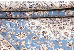 Tappeto Nain 9la Medaglione Floreale Azzurro Avorio 152x237 Cm