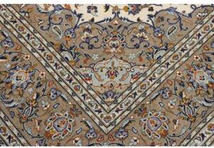 Tappeto Kashan Medaglione Floreale Beige Blu 203x310 Cm