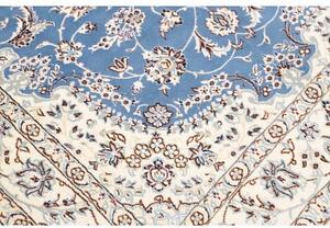Tappeto Nain 9la Medaglione Floreale Azzurro Avorio 150x236 Cm