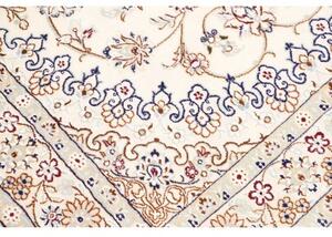 Tappeto Nain 9la Medaglione Floreale Avorio Blu 134x202 Cm