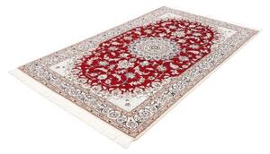 Tappeto Nain 9la Medaglione Floreale Rosso Avorio 135x217 Cm