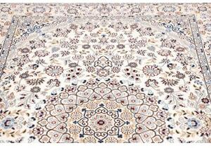 Tappeto Nain 9la Medaglione Floreale Avorio Blu 138x208 Cm