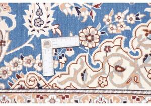 Tappeto Nain 9la Medaglione Floreale Azzurro Avorio 150x236 Cm