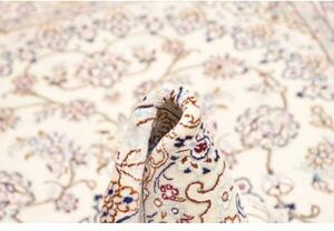 Tappeto Nain 9la Medaglione Floreale Avorio Blu 134x202 Cm