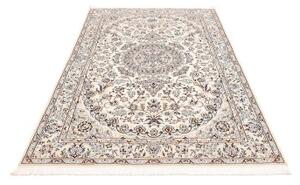 Tappeto Nain 9la Medaglione Floreale Avorio Blu Polvere 135x225 Cm
