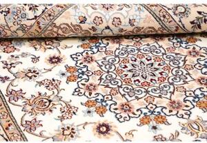 Tappeto Nain 9la Medaglione Floreale Avorio Blu 130x208 Cm