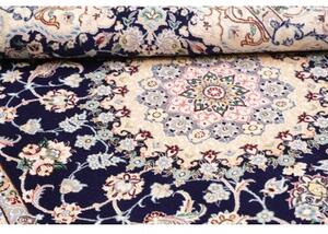 Tappeto Nain 9la Medaglione Floreale Blu Notte Avorio 150x235 Cm