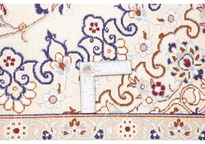 Tappeto Nain 9la Medaglione Floreale Avorio Blu 128x215 Cm