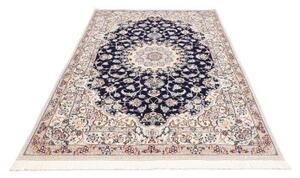 Tappeto Nain 9la Medaglione Floreale Blu Notte Avorio 150x235 Cm