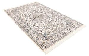 Tappeto Nain 9la Medaglione Floreale Avorio Blu 138x208 Cm