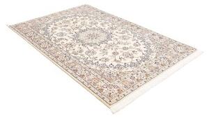 Tappeto Nain 9la Medaglione Floreale Avorio Blu 134x202 Cm
