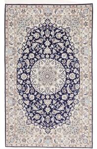 Tappeto Nain 9la Medaglione Floreale Blu Scuro Avorio 143x235 Cm