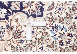 Tappeto Nain 9la Medaglione Floreale Blu Scuro Avorio 143x235 Cm