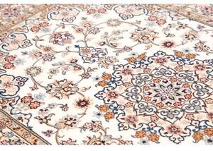 Tappeto Nain 9la Medaglione Floreale Avorio Blu 130x208 Cm