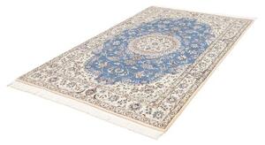 Tappeto Nain 9la Medaglione Floreale Azzurro Avorio 150x236 Cm