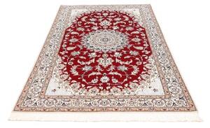 Tappeto Nain 9la Medaglione Floreale Rosso Avorio 135x217 Cm