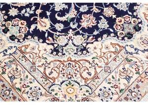 Tappeto Nain 9la Medaglione Floreale Blu Notte Avorio 150x235 Cm