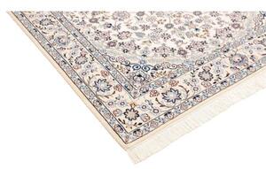 Tappeto Nain 9la Medaglione Floreale Avorio Blu 138x208 Cm