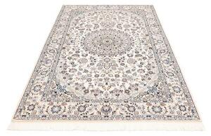 Tappeto Nain 9la Medaglione Floreale Avorio Blu 138x208 Cm