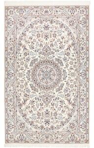 Tappeto Nain 9la Medaglione Floreale Avorio Blu Polvere 135x225 Cm