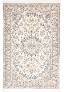 Tappeto Nain 9la Medaglione Floreale Avorio Blu 134x202 Cm