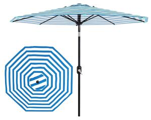 Ombrelloni da terrazza, diametro 270 cm, telo resistente ai raggi UV e all'acqua, funzionamento manuale, struttura in ferro, meccanismo di inclinazione automatico