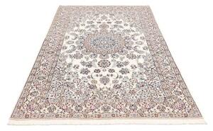 Tappeto Nain 9la Medaglione Floreale Avorio Blu 132x222 Cm