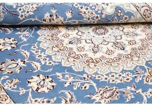 Tappeto Nain 9la Medaglione Floreale Azzurro Avorio 150x236 Cm