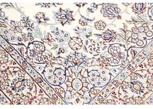 Tappeto Nain 9la Medaglione Floreale Avorio Blu 132x222 Cm