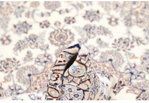 Tappeto Nain 9la Medaglione Floreale Avorio Blu 132x222 Cm