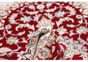 Tappeto Nain 9la Medaglione Floreale Rosso Avorio 135x217 Cm