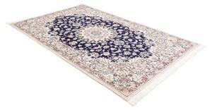 Tappeto Nain 9la Medaglione Floreale Blu Notte Avorio 150x235 Cm