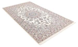 Tappeto Nain 9la Medaglione Floreale Avorio Blu 132x222 Cm