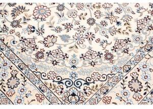 Tappeto Nain 9la Medaglione Floreale Avorio Blu 138x208 Cm