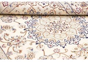 Tappeto Nain 9la Medaglione Floreale Avorio Blu 134x202 Cm