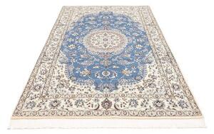 Tappeto Nain 9la Medaglione Floreale Azzurro Avorio 150x236 Cm