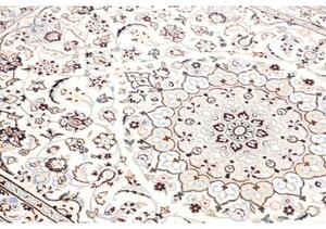 Tappeto Nain 9la Medaglione Floreale Avorio Blu Azzurro 104x153 Cm
