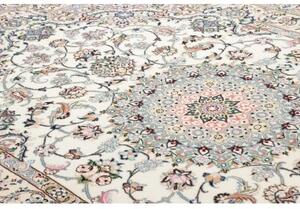 Tappeto Nain 9la Medaglione Floreale Avorio Blu 160x296 Cm