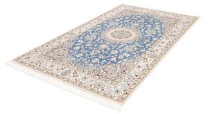 Tappeto Nain 9la Medaglione Floreale Blu Avorio 143x238 Cm
