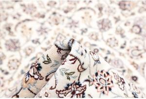 Tappeto Nain 9la Medaglione Floreale Avorio Blu Azzurro 104x153 Cm