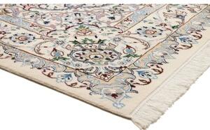 Tappeto Nain 9la Medaglione Floreale Avorio Blu 160x296 Cm