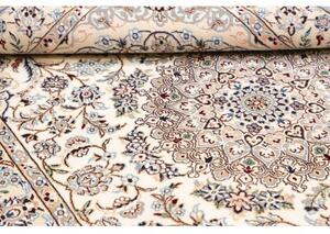 Tappeto Nain 9la Medaglione Floreale Avorio Blu Polvere 135x225 Cm