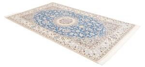 Tappeto Nain 9la Medaglione Floreale Blu Avorio 143x238 Cm