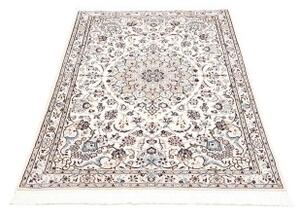 Tappeto Nain 9la Medaglione Floreale Avorio Blu Azzurro 104x153 Cm