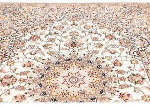 Tappeto Nain 9la Medaglione Floreale Avorio Azzurro 164x258 Cm